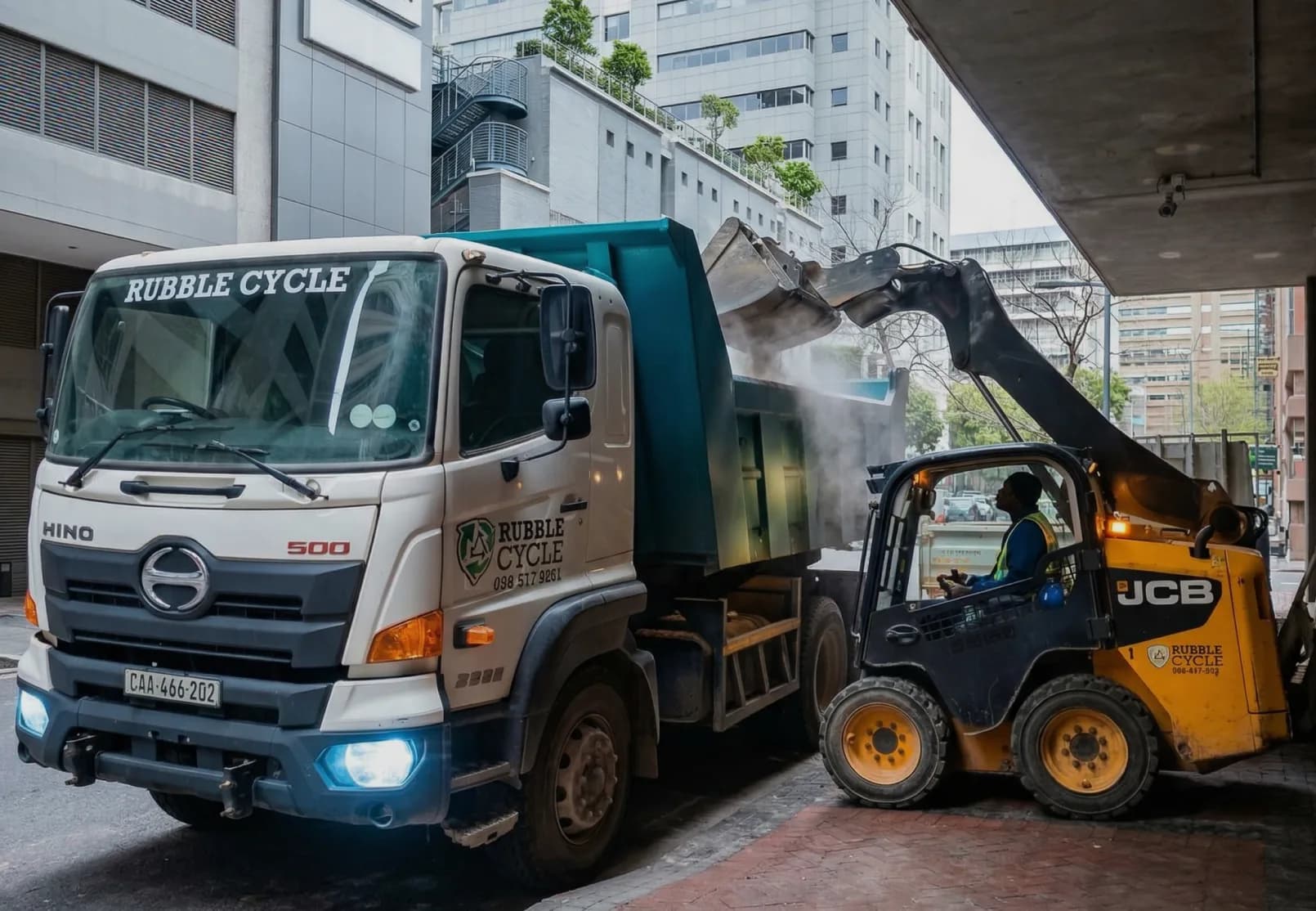 C&D waste removal truck
